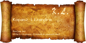 Kopasz Lizandra névjegykártya